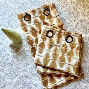 96” Pier 1 Imports Pair (2) Grommet Ikat Window Panels Curtains NWOT